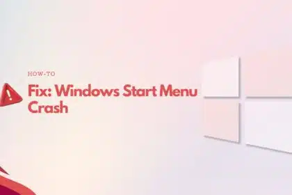 Windows 10 Start Menu Crash Fix