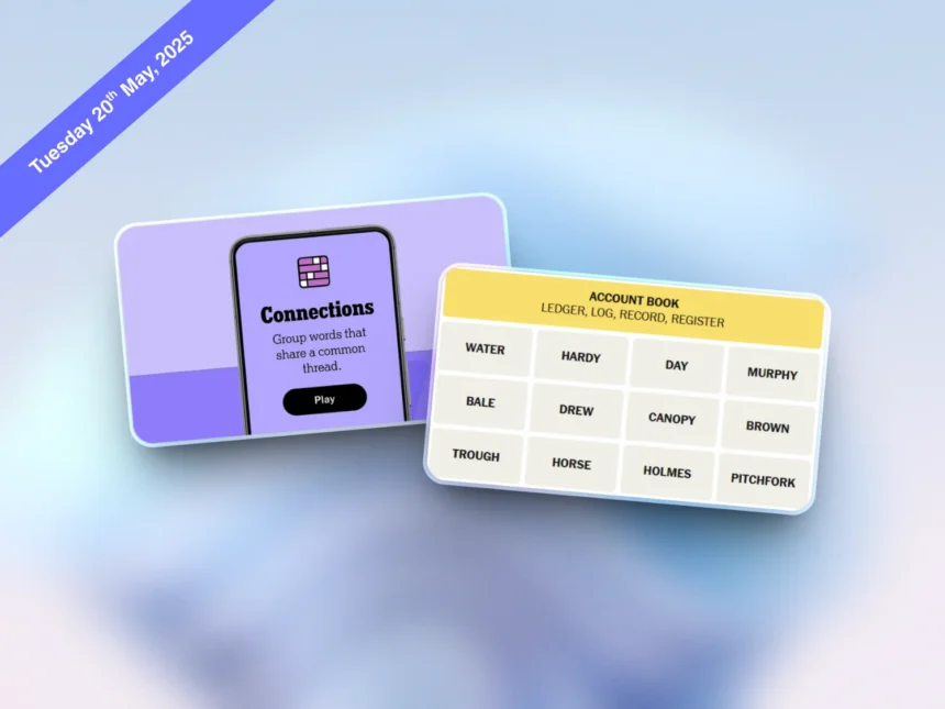 Daily NYT Connections 709 Puzzle hints 20 May 2025 - hashtechwave