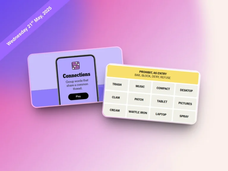 Daily NYT Connections 710 Puzzle hints 21 May 2025 - hashtechwave