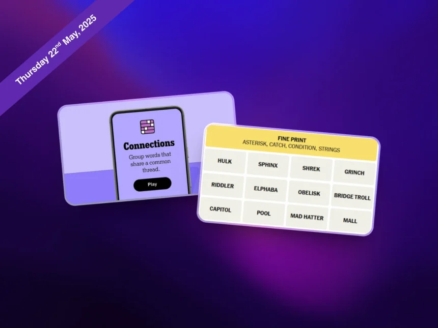 Daily NYT Connections 711 Puzzle hints 22 May 2025 - hashtechwave