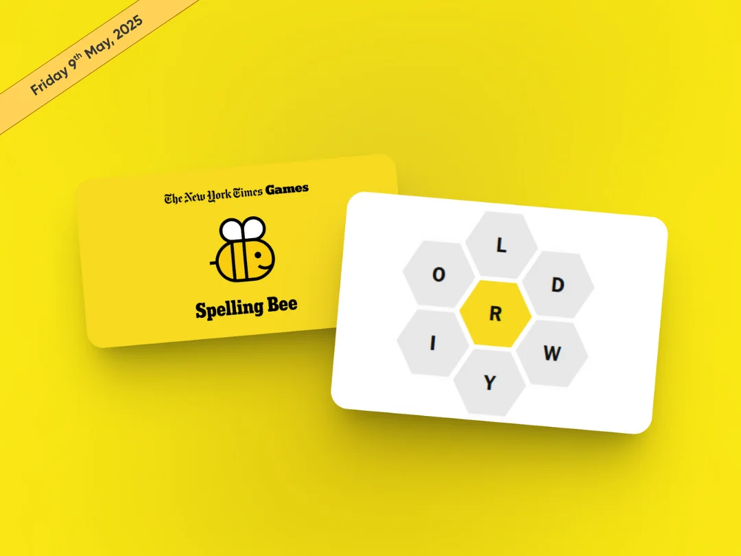 Today NYT Spelling Bee 9 May 2025 Answers and Pangram - Hashtechwave