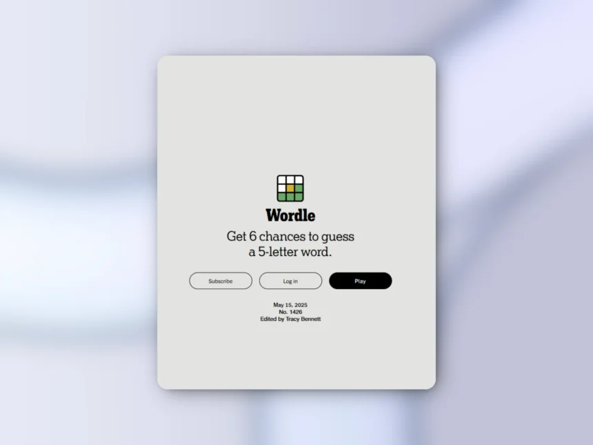 Wordle hints today (#1426) for May 15, 2025 – Daily puzzle answer