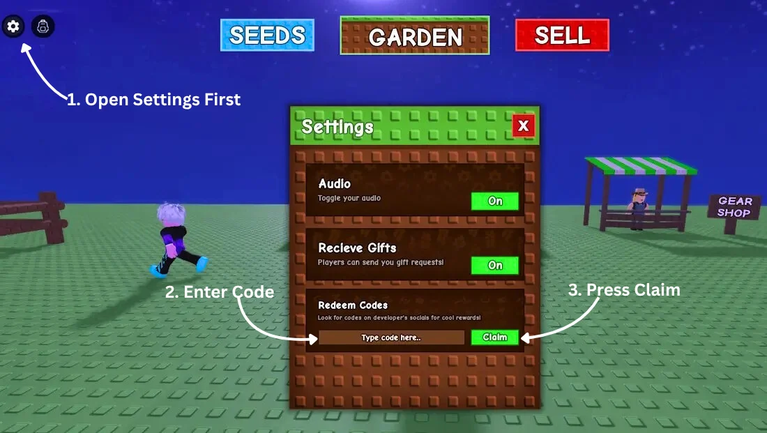 How to Redeem Grow a Garden Codes in Roblox