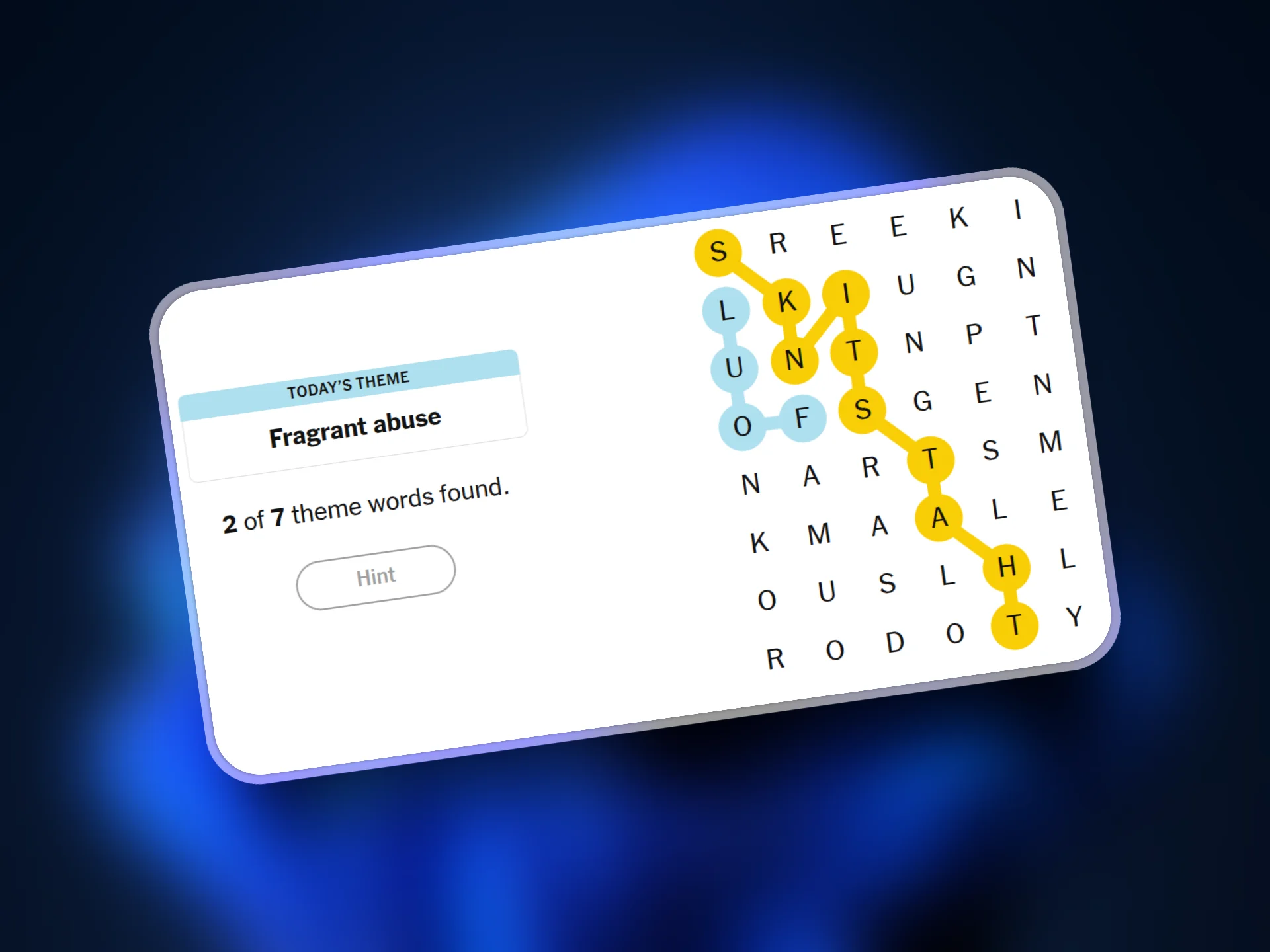 NYT Strands answers and Spanagram (#476) today 22 June, 2025