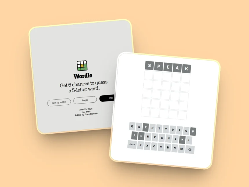 NYT Wordle Hints June 23, 2025 (#1465) Clues & Answers 1 NYT Wordle hint and answer for June 23, 2025 of Puzzle #1465 - beebom