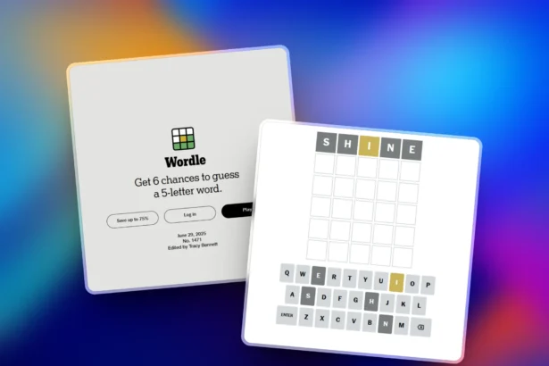 NYT Wordle hint and answer for June 29, 2025 of Puzzle #1471