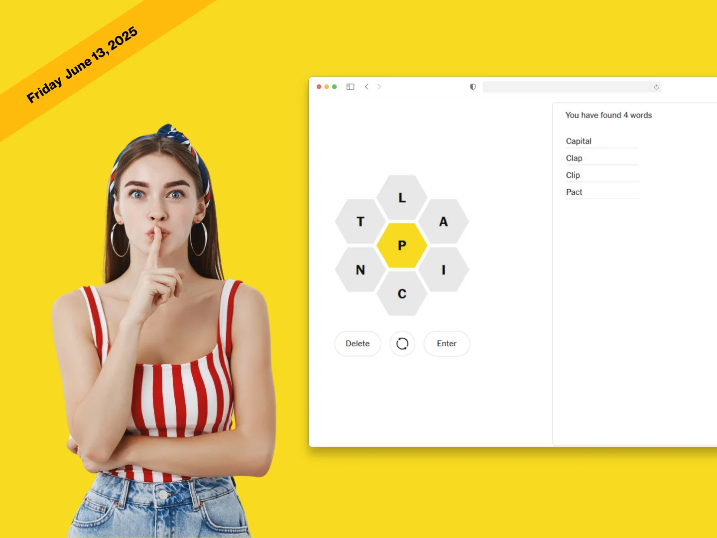 Today Spelling Bee answers June 13, 2025 and Pangram