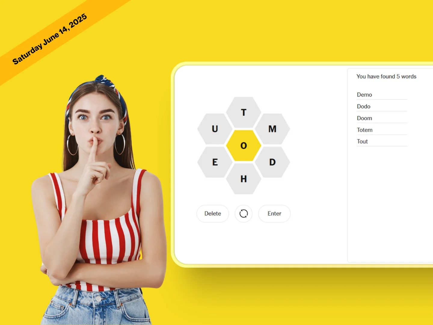 Today Spelling Bee answers June 14, 2025 and Pangram today