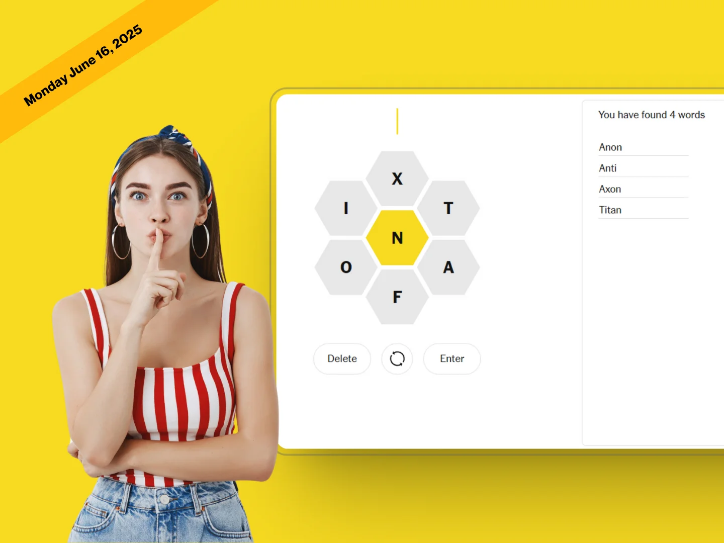 Today Spelling Bee answers June 16, 2025 and Pangram today