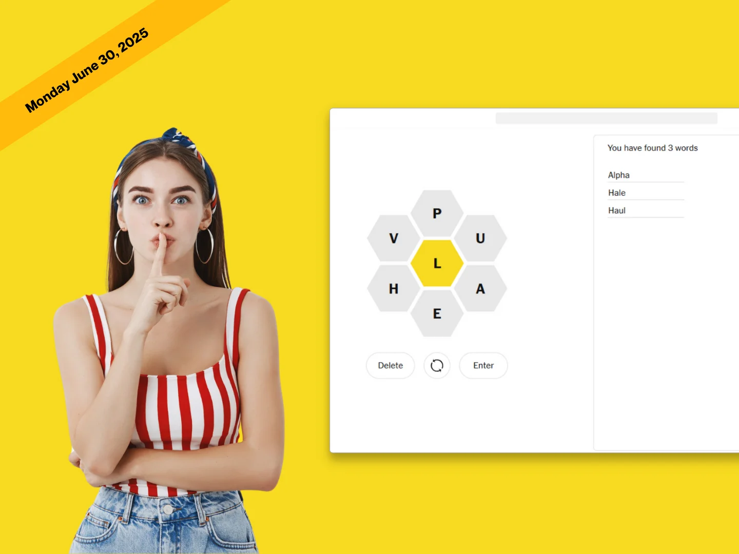 Today Spelling Bee answers June 30, 2025 and Pangram today
