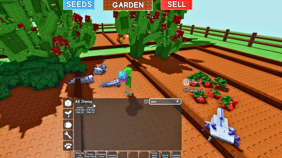 What Does the Axolotl Pet Do in Grow a Garden
