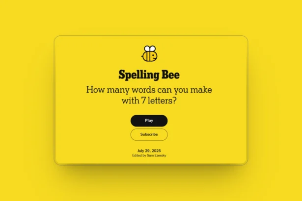 NYT Spelling Bee answers hints and Pangram today 29 july