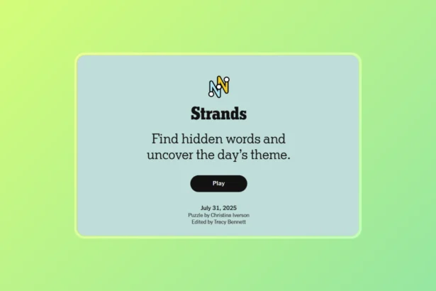 NYT Strands hints today with answers July 31 guide