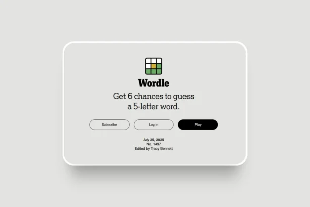 NYT Wordle hints and answers for Puzzle #1497 on 25 July