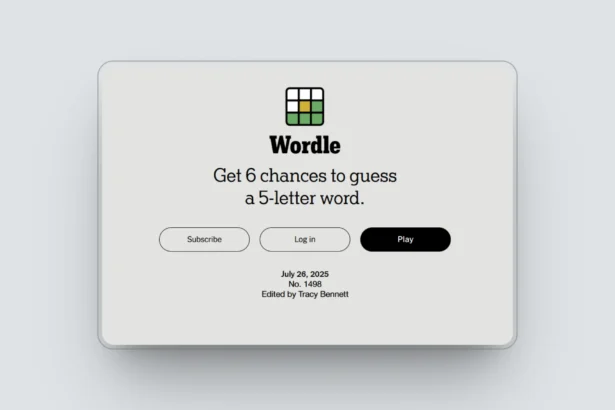 NYT Wordle hints and answers for Puzzle #1498 on 26 July