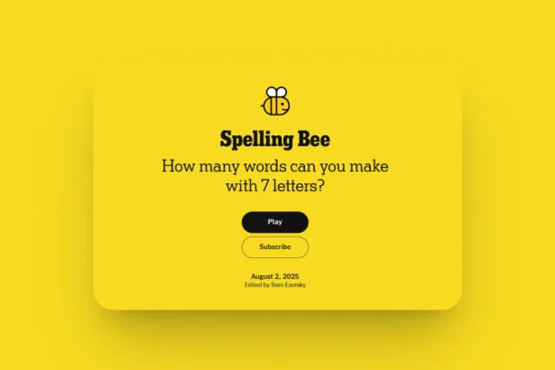 NYT Spelling Bee answers hints and Pangram today 2 August