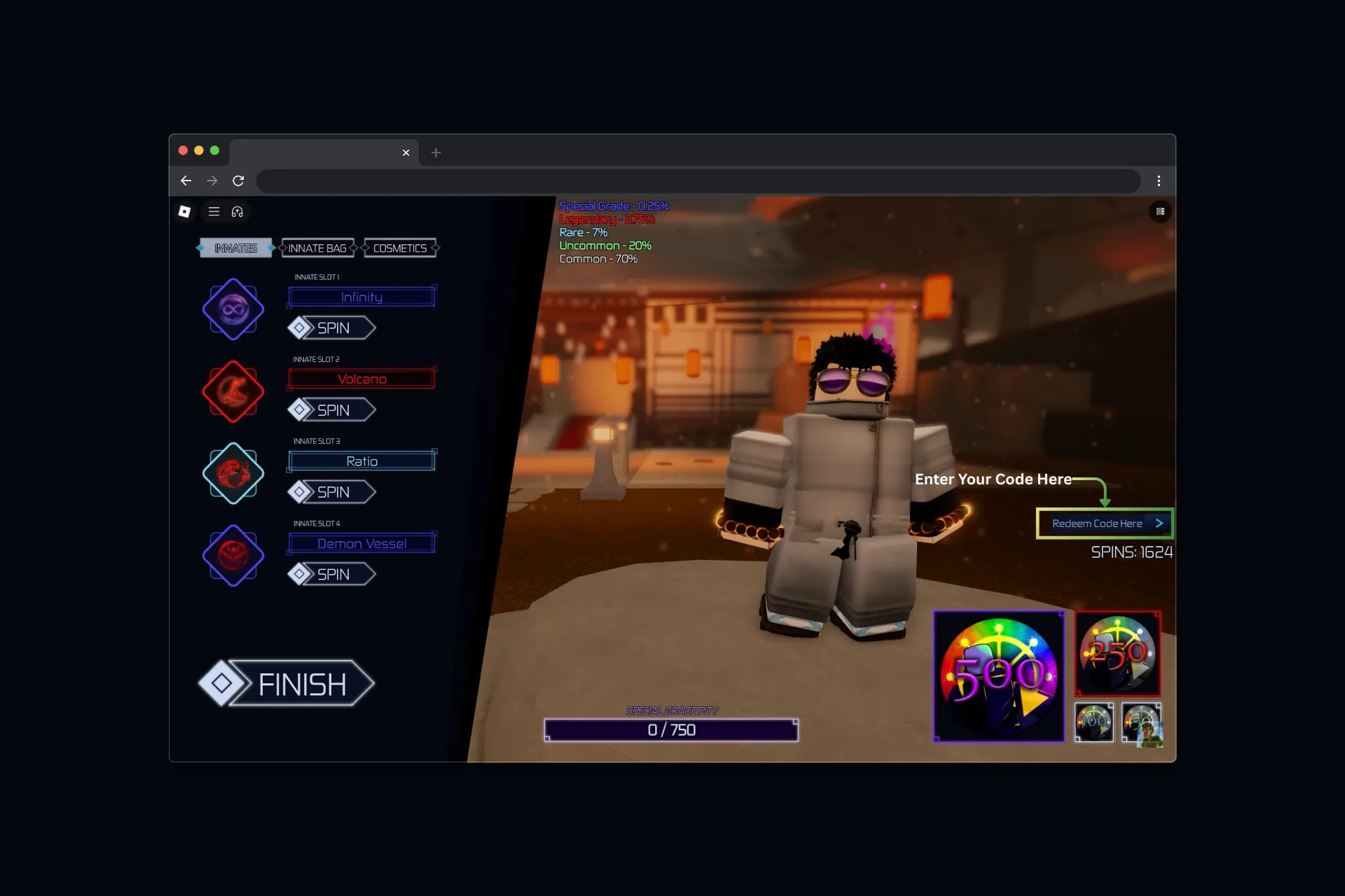 redeem jujutsu codes from redemm code section