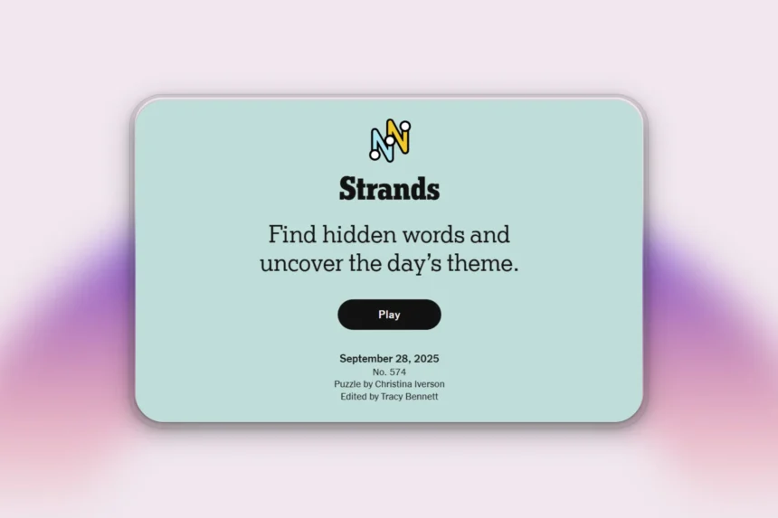 NYT Strands hints #574 with answers September 28, 2025