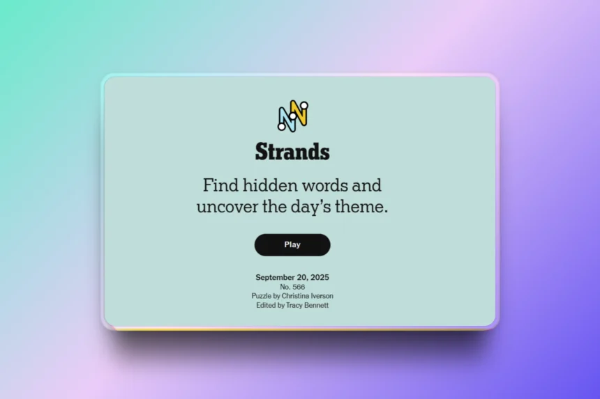 NYT Strands hints today with answers September 20, 2025