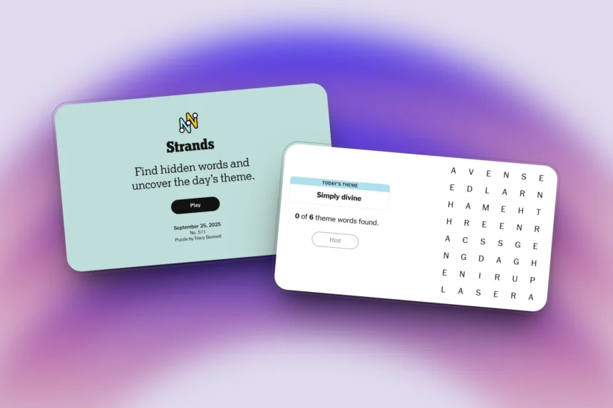 NYT Strands hints today with answers September 25, 2025