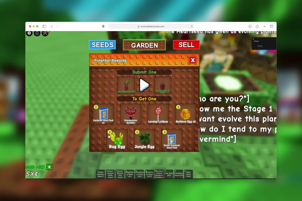 get jungle egg with seeds during event