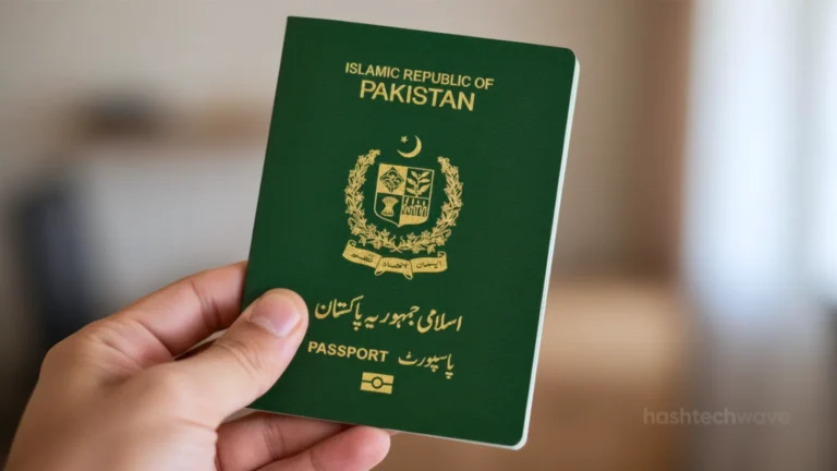 Australian Immi App: Full Guide to Submit Biometrics and Passport from Pakistan (2025) 1 Pakistani man using smartphone to scan his passport for Australian Immi App biometric submission