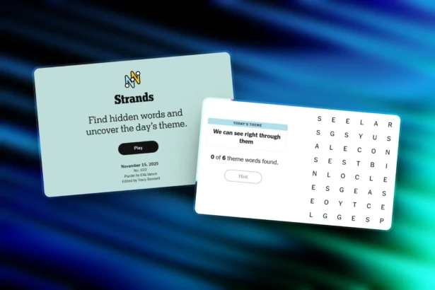 Today's NYT Strands hints and answer - solutions to game #622, Nov 15, 2025
