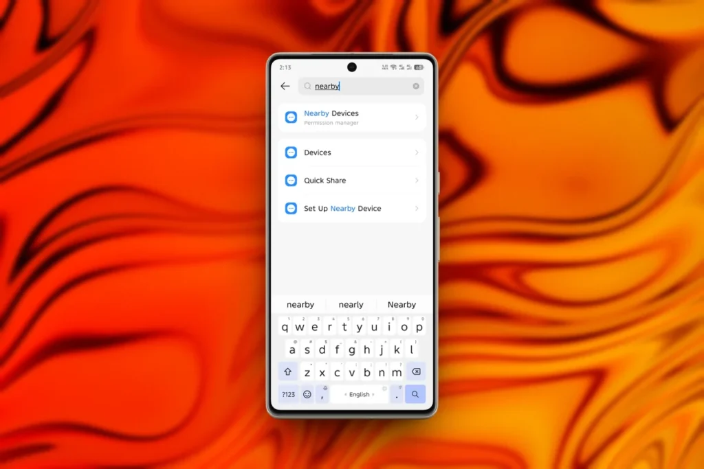 Fix: PUBG Mobile Audio Switches to Phone Speaker When Mic is On (Android Bluetooth Glitch) 9 Searching for Nearby Devices in Android settings search bar to fix Bluetooth mic glitch.