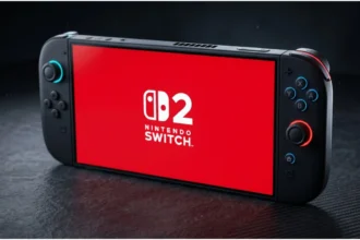 Nintendo Switch 2 Placed on a metalic table