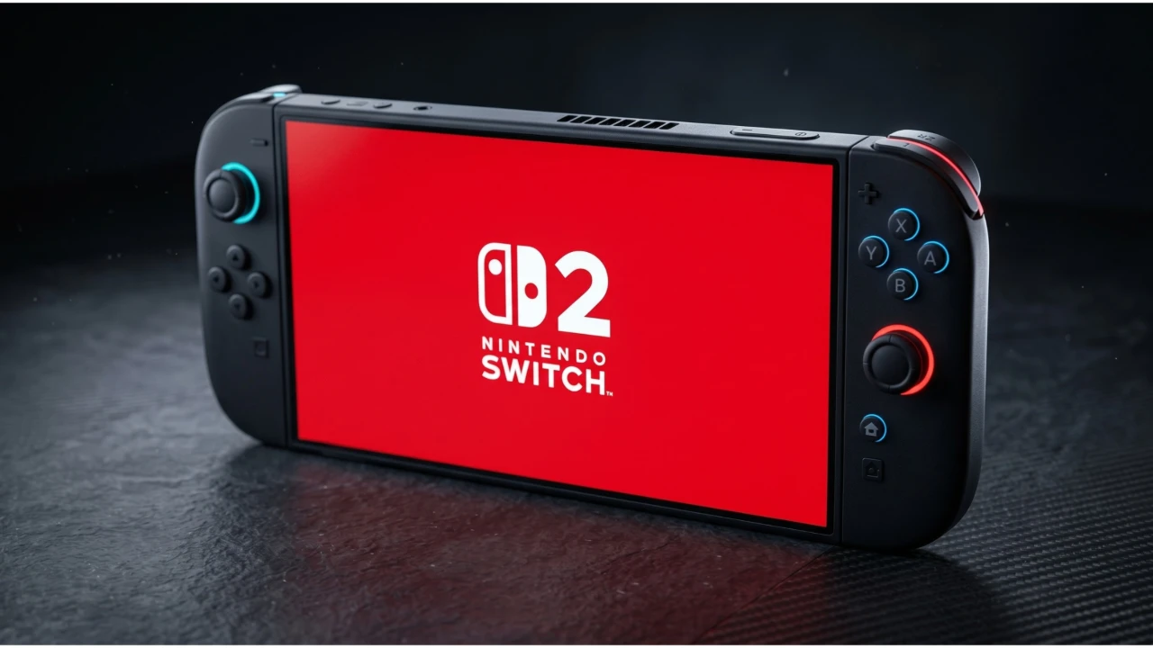 Nintendo Switch 2 Placed on a metalic table