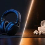 Gaming earbuds vs over ear headsets compared side by side in 2026