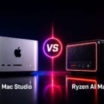 AMD Strix Halo vs Apple M5 Mac Studio workstation comparison for AI developers