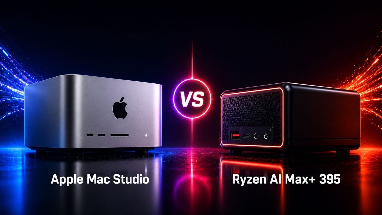 AMD Strix Halo vs Apple M5 Mac Studio workstation comparison for AI developers