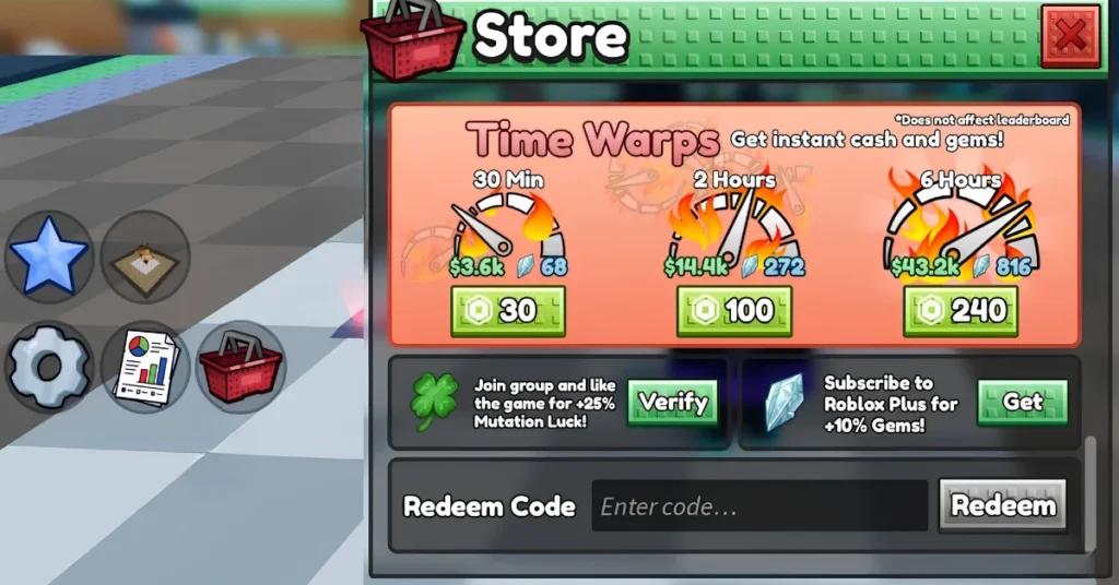 Everything Factory codes September 2026 gameplay and Shop code box in Roblox