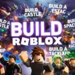 Roblox AI Build creating castles, spaceships and race tracks with customizable game worlds